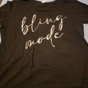 Paparazzi Black Tunic with Silver Text